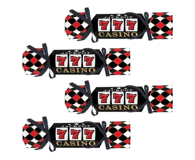 Las Vegas - No Snap Casino Party Table Favors - Diy Cracker Boxes 12 Ct