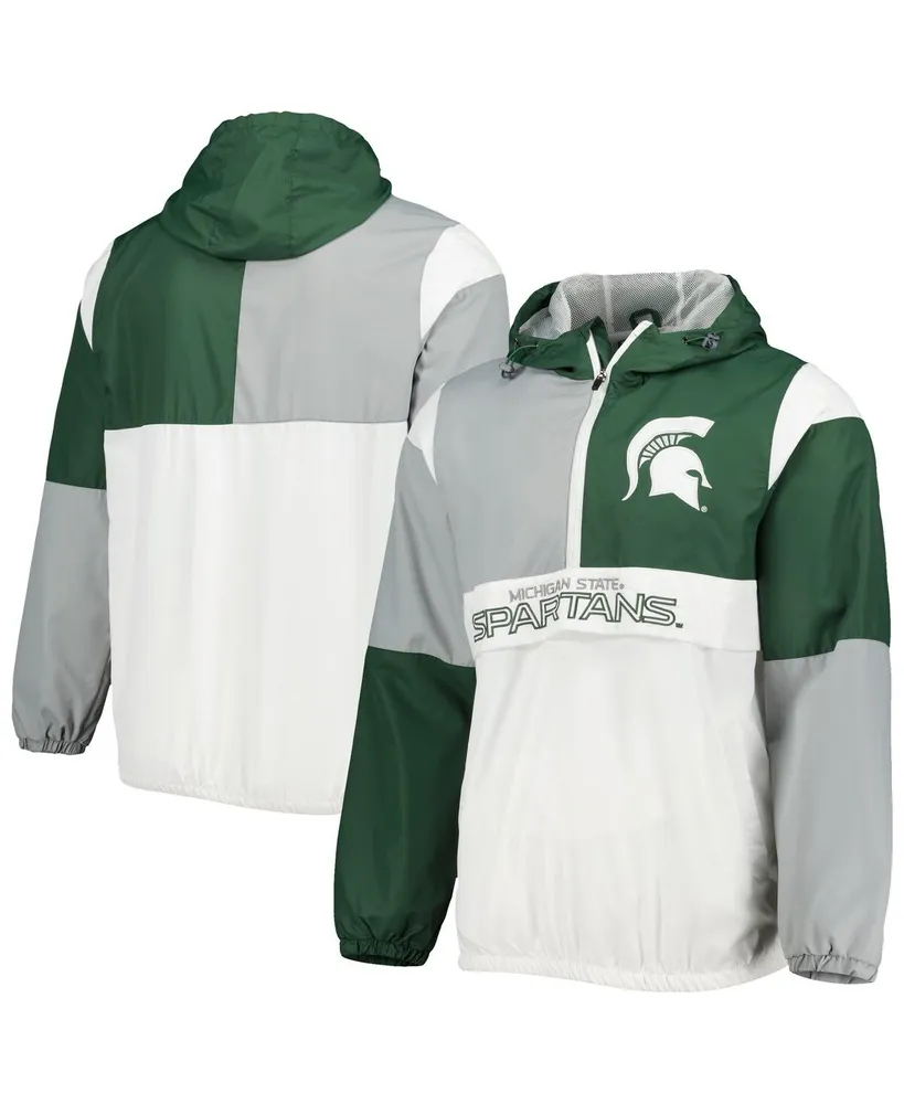 Michigan State Spartans Ladies Full Zip Fleece Jacket Green/Silver