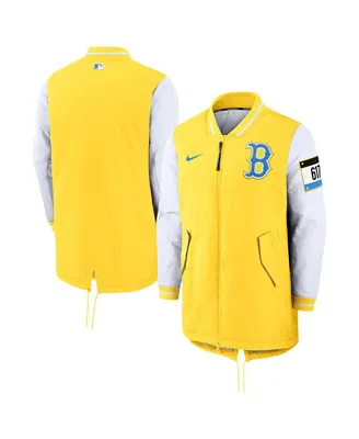 Men's Nike Yellow Boston Red Sox Authentic Collection City Connect Dugout Jacket