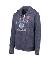 Women's Touch Navy Boston Red Sox Training Camp Tri-Blend Full-Zip Hoodie