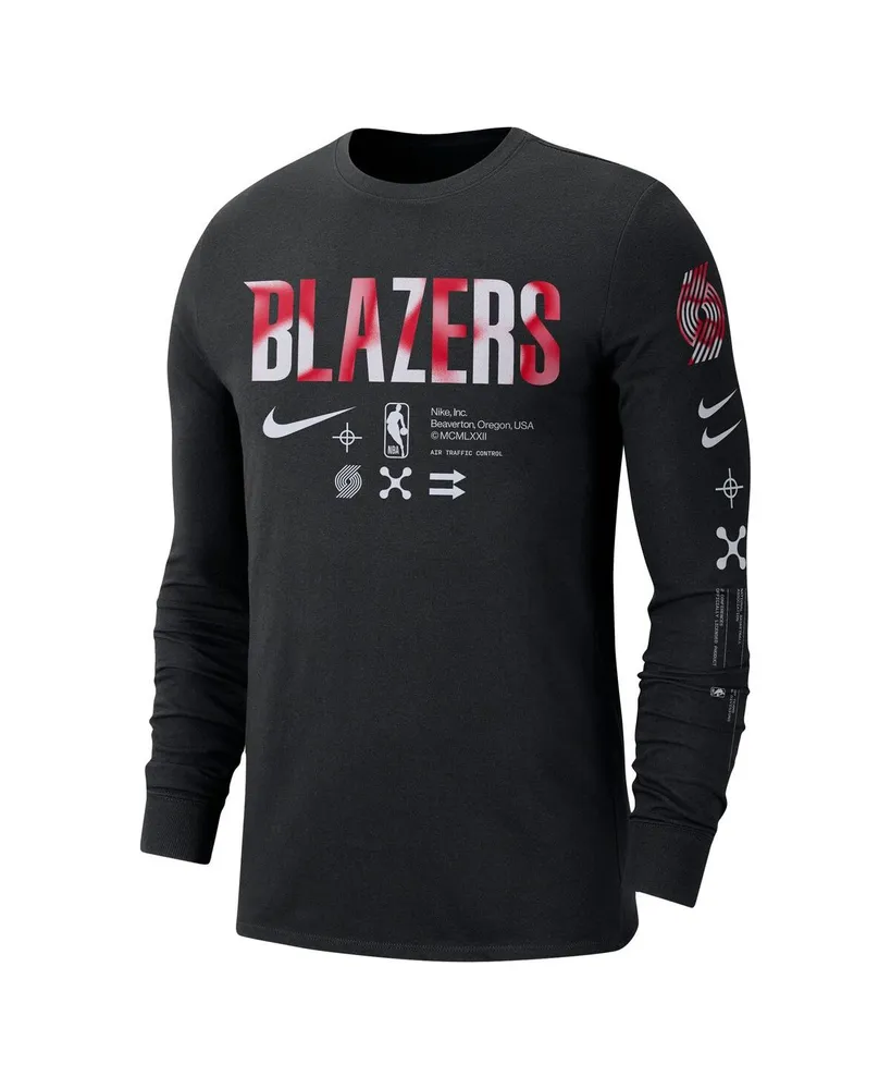 Men's Nike Black Portland Trail Blazers Essential Air Traffic Control Long Sleeve T-shirt