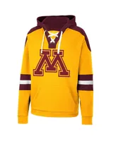 Men's Colosseum Gold Minnesota Golden Gophers Lace-Up 4.0 Pullover Hoodie