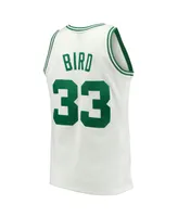 Men's Mitchell & Ness Larry Bird White Boston Celtics 1985-86 Hardwood Classics Swingman Jersey