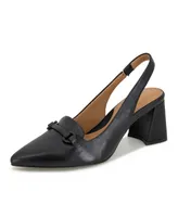 Gentle Souls Women's Dionne Pointed-Toe Block-Heel Slingback Pumps