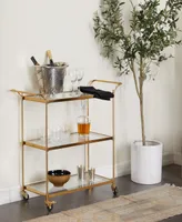 Brass Iron Traditional Bar Cart