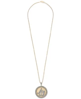 Men's Diamond Allah 22" Pendant Necklace (1/4 ct. t.w.) in 14k Gold-Plated Sterling Silver