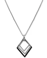 Karl Lagerfeld Paris Geometric Nested 36" Long Adjustable Pendant Necklace