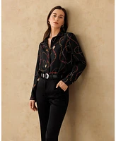 Lilysilk Women's Louisville Print Silk Shirt