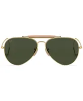 Ray-Ban Unisex Outdoorsman Aviation Collection Sunglasses, RB303058-x 58 - Gold