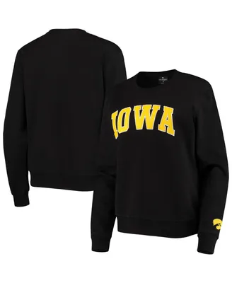 Women's Colosseum Black Iowa Hawkeyes Campanile Pullover Sweatshirt