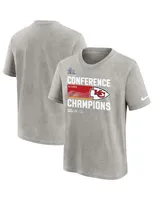 Big Boys Nike Gray Kansas City Chiefs 2022 Afc Champions Locker Room Trophy Collection T-shirt