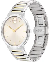 Movado Men's Bold Horizon Swiss Quartz Two Tone Stainless Steel Watch 40mm