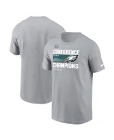 Preschool Boys and Girls Nike Gray Philadelphia Eagles 2022 Nfc Champions Locker Room Trophy Collection T-shirt