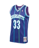 Men's Mitchell & Ness Alonzo Mourning Purple Charlotte Hornets 1994-95 Hardwood Classics Swingman Jersey