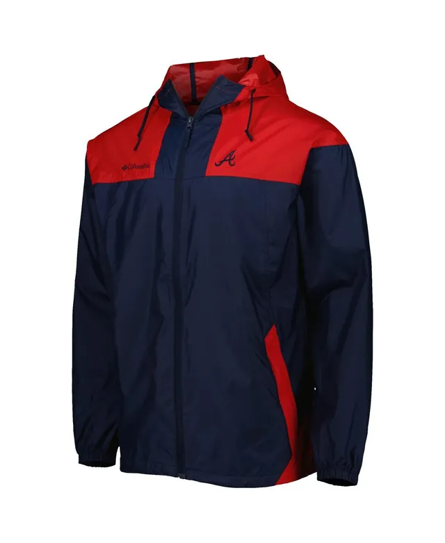 Men's Columbia Navy/Red St. Louis Cardinals Omni-Shade Flash Forward Challenger Full-Zip Windbreaker Jacket Size: Small