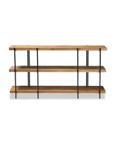 Baxton Studio Tarah Modern 60" Rustic and Industrial Finished Wood and Finished Metal Console Table