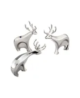 Nambe Dasher Reindeer Figurines, Set of 3