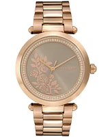 Olivia Burton Women's Signature Floral Ion Plated Carnation Gold-Tone Stainless Steel Watch 34mm