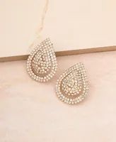 Ettika Sparkle Teardrop Studs in 18K Gold Plating