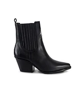 Bala Di Gala Women's Black Premium Leather Ankle Boots Lightning Bolt & Star Lyra By