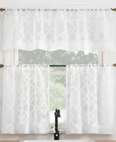 No. 918 Tina Geometric Clipped Semi Sheer Rod Pocket Curtain Collection