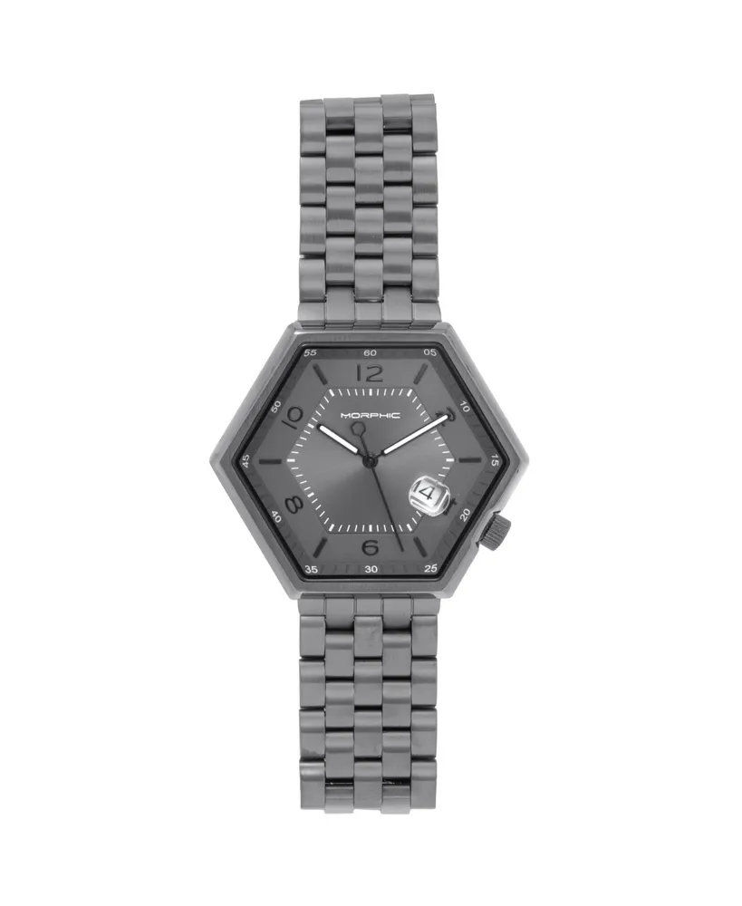 Morphic Men M95 Series Stainless Steel Watch - Gunmetal, 45mm