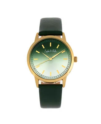 Sophie and Freda Women San Diego Leather Watch - Green, 36mm