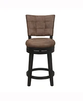 Hillsdale 40.25" Wood and Upholstered Kaede Furniture Counter Height Swivel Stool