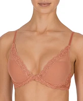 Natori Women's Feathers Lace Contour Underwire Plunge Bra