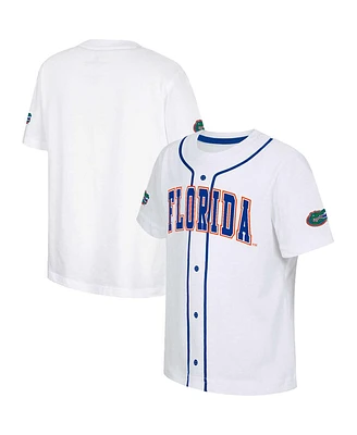 Big Boys and Girls Colosseum White Florida Gators Buddy Baseball T-shirt