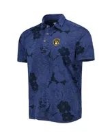 Men's Tommy Bahama Navy Milwaukee Brewers Miramar Blooms Polo Shirt