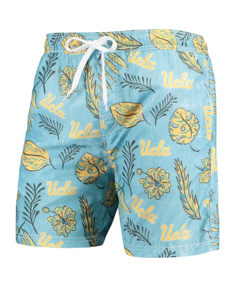 Men's Wes & Willy Light Blue Ucla Bruins Vintage-Like Floral Swim Trunks