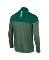 Men's Colosseum Green Michigan State Spartans Positraction Quarter-Zip Windshirt