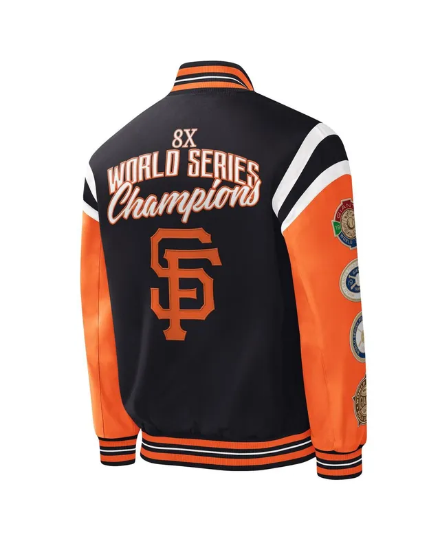 Men's G-III Sports by Carl Banks Black San Francisco Giants Title Holder Full-Snap Varsity Jacket Size: 3XL