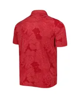 Men's Tommy Bahama Red St. Louis Cardinals Miramar Blooms Polo Shirt