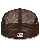 Men's New Era x Fear of God Brown Mesh 59FIFTY Fitted Hat
