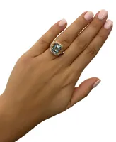 Le Vian Blue Topaz (3-1/2 ct. t.w.) & Diamond (5/8 ct. t.w.) Statement Ring in 14k Rose Gold