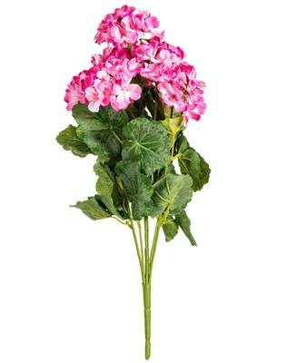 Vickerman 19.5" Artificial Light Pink Geranium Bush