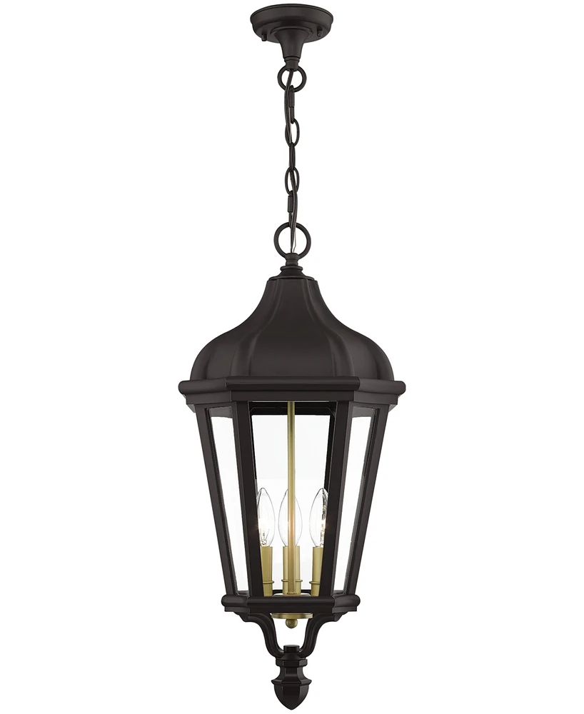 Livex Morgan 3 Light Outdoor Pendant Lantern