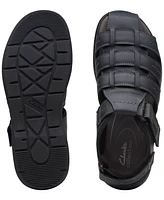 Clarks Men's Walkford Fish Tumbled Leather Sandals