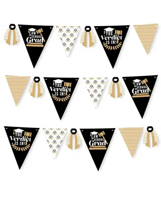 Law School Grad Party Pennant Garland Decoration Triangle Banner 30 Pc