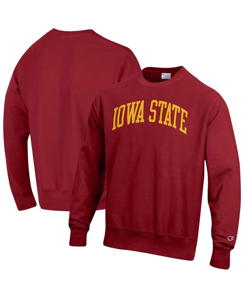 Men's Champion Cardinal Iowa State Cyclones Arch Reverse Weave Pullover Sweatshirt