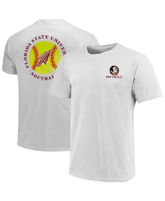 Men's White Florida State Seminoles Softball Seal T-shirt