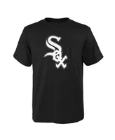 Big Boys and Girls Black Chicago White Sox Logo Primary Team T-shirt