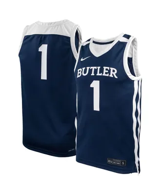 Men's Nike #1 Navy Butler Bulldogs Replica Basketball Jersey