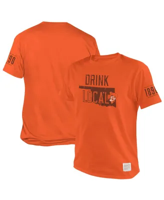 Men's Original Retro Brand Orange Oklahoma State Cowboys 1890 Drink Local T-shirt