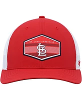 Men's '47 Brand Red, White St. Louis Cardinals Burgess Trucker Snapback Hat