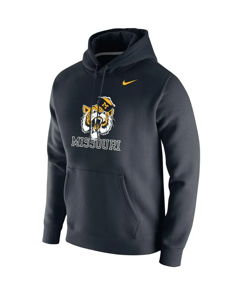 Men's Nike Black Missouri Tigers Vintage-Like School Logo Pullover Hoodie