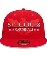 Men's New Era Red St. Louis Cardinals Patriot Trucker 9FIFTY Snapback Hat