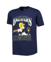 Big Boys and Girls Navy Milwaukee Brewers Disney Game Day T-shirt